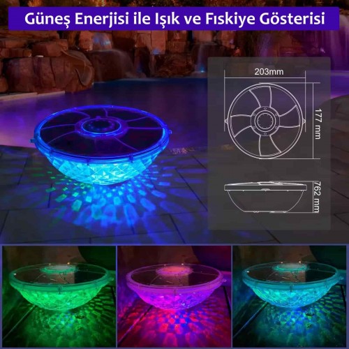 Solar RGB Led Işıklı Fıskiye Ct508 Solar RGB Led Işıklı Fıskiye Ct508