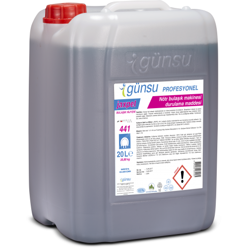 Jaxpel 441 Bulaşık Makinası Durulama Maddesi 20 L Jaxpel 441 Bulaşık Makinası Durulama Maddesi 20 L