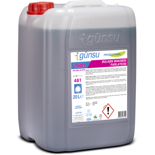 Jaxpel 481 Yüksek Alkalite Sular İçin Bulaşık Makinası Durulama Maddesi 20L Jaxpel 481 Yüksek Alkalite Sular İçin Bulaşık Makinası Durulama Maddesi 20L